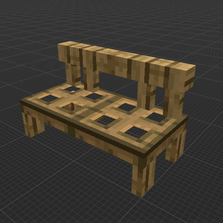 Wooden bench created with BDEngine